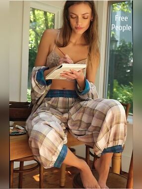 Free People Intimately Fall In For Flannel Sleep Pants Size XS NWT